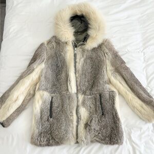 Real Rabbit Fur Coat